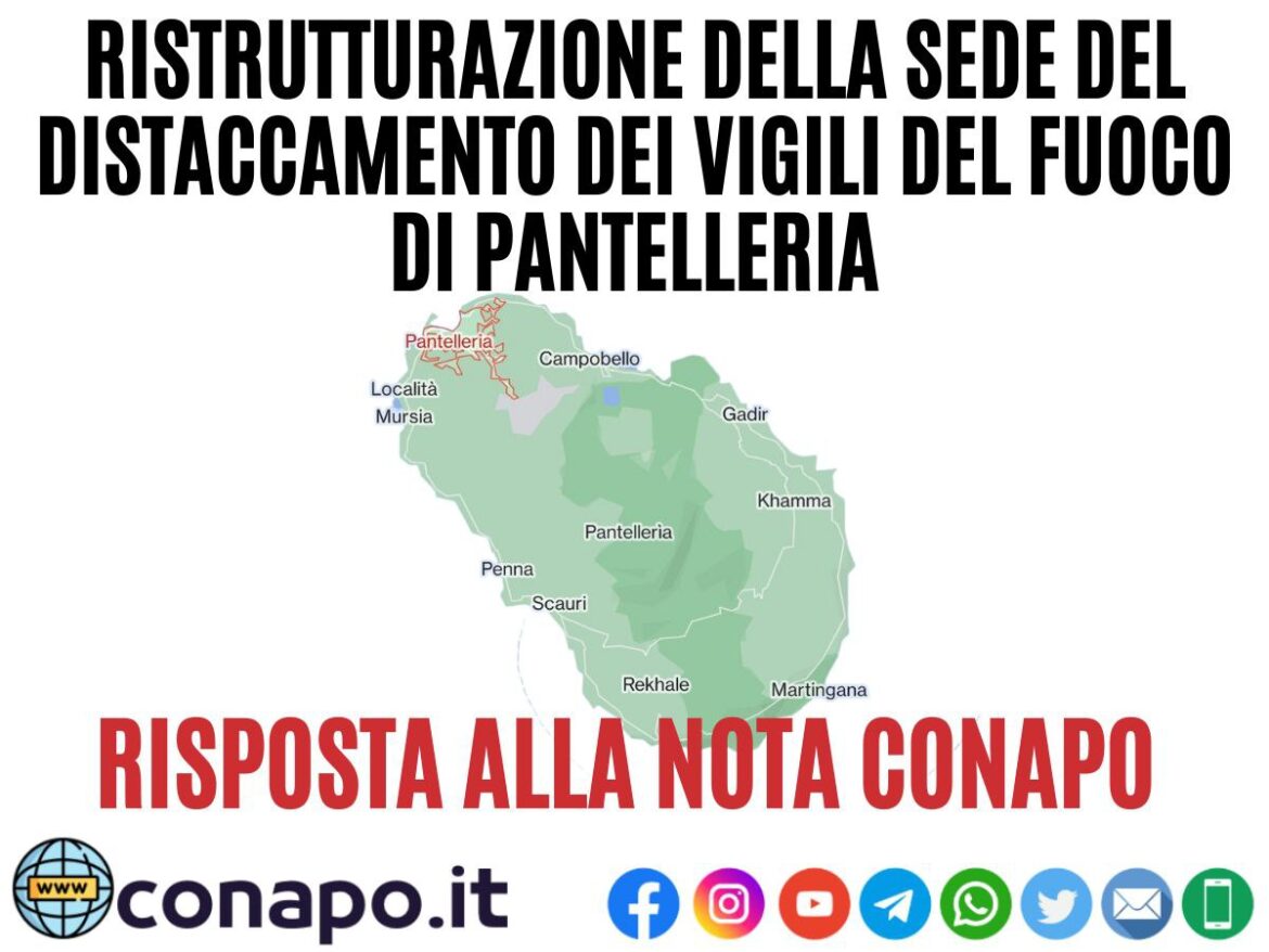 Interruzione lavori di ristrutturazione Sede VVF di Pantelleria